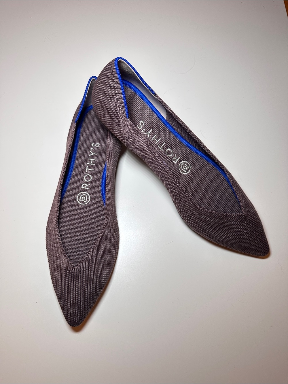 Rothy's Pointed Knit Flats in Taupe BRAND NEW!!!